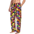 thumbnail image 2 of Uemuo Hawaiian Style Pattern Men's Wide Leg Palazzo Lounge Pants with Pockets Light Weight Loose Comfy Casual Pajama Pants-X-Large, 2 of 9