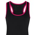 thumbnail image 2 of Tri Dri - Camiseta sin mangas deportiva con panel para mujer (Negro/rosa), 2 of 2