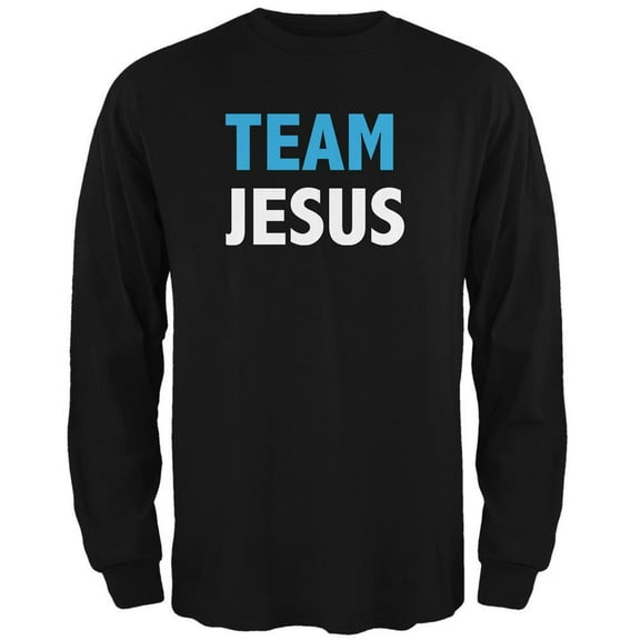 Team Jesus Black Adult Long Sleeve T-Shirt - Medium