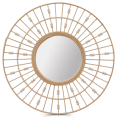thumbnail image 1 of Bouclair Round Natural Fiber Bead Mirror, 1 of 5