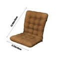thumbnail image 3 of EazyTech 18"x34" Outdoor Indoor One-Piece Rocking Chair Cushion with Ties Thick Back and Seat Cushion Pad for Home Garden Chair Use Brown, 3 of 6