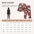 thumbnail image 4 of Lsque Skull and Roses Pattern Long Sleeve Pajama Set for Women - Soft 2-Piece Sleepwear and Loungewear Set with Pockets, Comfy Nightwear-XX-Large, 4 of 7