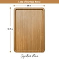 thumbnail image 5 of Shamrock Home Bamboo Couch Arm Table for Living Room Couches, Tv Tray Side Tables for Small Spaces, Beige 13.75*9.5, 5 of 8