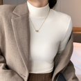thumbnail image 5 of TRUBKH Fall Outfits for Women Crewneck Tops Long Sleeve Lightweight Sweater Knit Tops for Women Lounge Sweater Women's Lightweight Baselayer Sweaters for Women Trendy White 2XL, 5 of 6