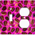 thumbnail image 2 of Metal Light Switch Wall Plate Outlet Cover (Coffee Mocha Espresso Bean Chocolate Caramel Heart Drip Love Hot Pink - Single Toggle Single Duplex), 2 of 2