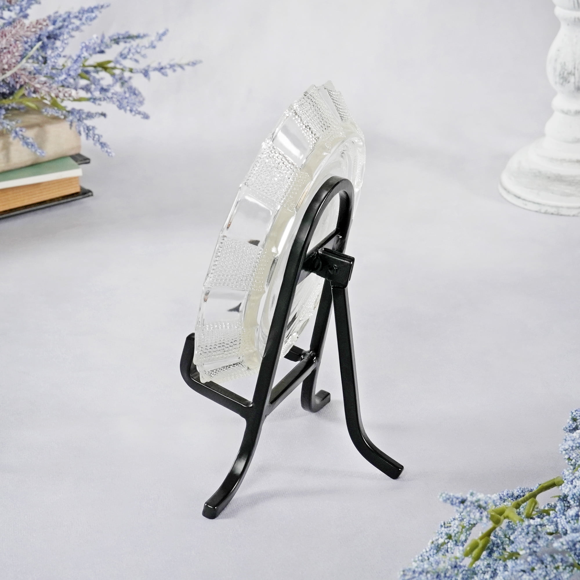 Bard's Small Black Wrought Iron Easel, 6" H x 5.5" W x 4" D (For 6" - 8.5" Plates), Pack of 4
