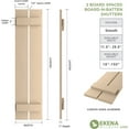 thumbnail image 2 of Ekena Millwork 11 1/2"W x 46"H Rustic Two Board Spaced Board-n-Batten Smooth Faux Wood Shutters (Per Pair), Primed Tan, 2 of 12