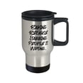 thumbnail image 2 of Baking For Friends, Baking Because Stabbing People is Wrong, Inappropriate Baking Travel Mug, Stainless Steel Travel Mug From, 2 of 2