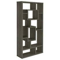Newboti Furniture Weathered Grey 10-Shelf Open Back Bookcase 12441
