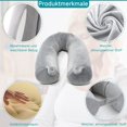 thumbnail image 3 of Almohada de viaje para avión, almohada de apoyo para el cuello que se puede doblar, espuma viscoelástica, 3 of 6