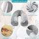thumbnail image 3 of Almohada de viaje para avión, almohada de apoyo para el cuello que se puede doblar, espuma viscoelástica, 3 of 6