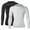 Black + White, variant on QRIC 2 Pack: Mens Compression Shirt Body Shaper Workout Top Slimming Shapewear Shirt Abs Abdomen Undershirts Long Sleeve