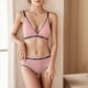 thumbnail image 2 of Gibobby Conjuntos de bragas con sujetador Lindo conjunto de lencería de dos piezas para mujer Sujetador inalámbrico sin y tanga Conjunto de ropa interior(RD1, Talla única), 2 of 4