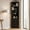 Black, variant on iooHug Black Tall Corner Storage Cabinet, 5-Tier Metal Linen Cabinet with Adjustable Shelves & Anti-Tip Kit for Kitchen, Bathroom, Living Room