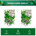 thumbnail image 6 of Happy St Patricks Day House Flag 28x40 Inch Double Sided Outside, Lucky Shamrocks Clovers Holiday Yard Outdoor Flag, 6 of 7