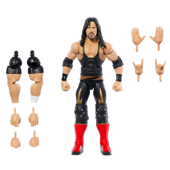 WWE Monday Night War Elite Collection Syxx Action Figure with Accessories, Build-a-Figure Parts