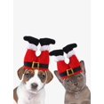 thumbnail image 4 of Pet Party Dog Cat Caps Christmas Flannelette With Windproof String Design Elastic Band Cute Red Hat, 4 of 10