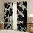thumbnail image 5 of Brown Cowhide 30%-50% Blackout Curtains Farm Animal Print Curtains,Milk Cow Curtains & Drapes Cow Print Living Room Curtains,Farmhouse Wildlife Window Curtains, 5 of 5