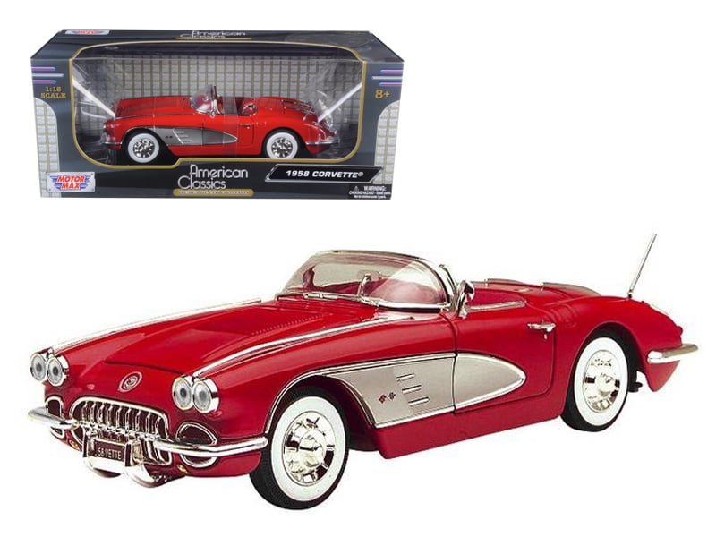 1958 Chevrolet Corvette Convertible Red 1/18 Diecast Model Car de Motormax  Motormax 73109AC/R | Walmart en línea