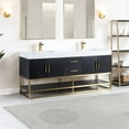 thumbnail image 3 of Altair Design Bianco 4-Door Wood & Composite Stone Vanity in Black Oak/White, 3 of 14