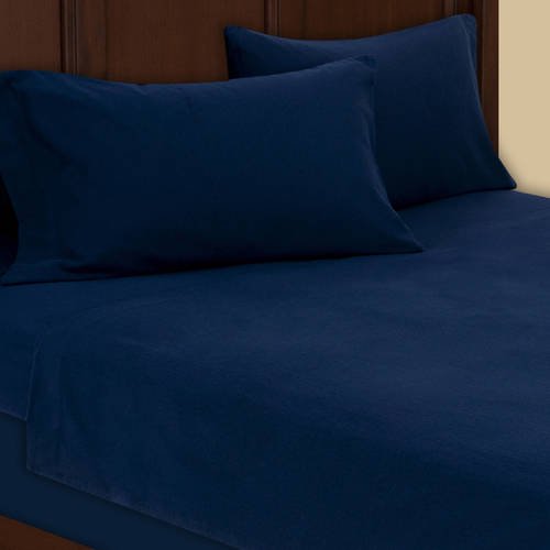 Mainstays Ms Flannel Sheet Set Navy Dyed