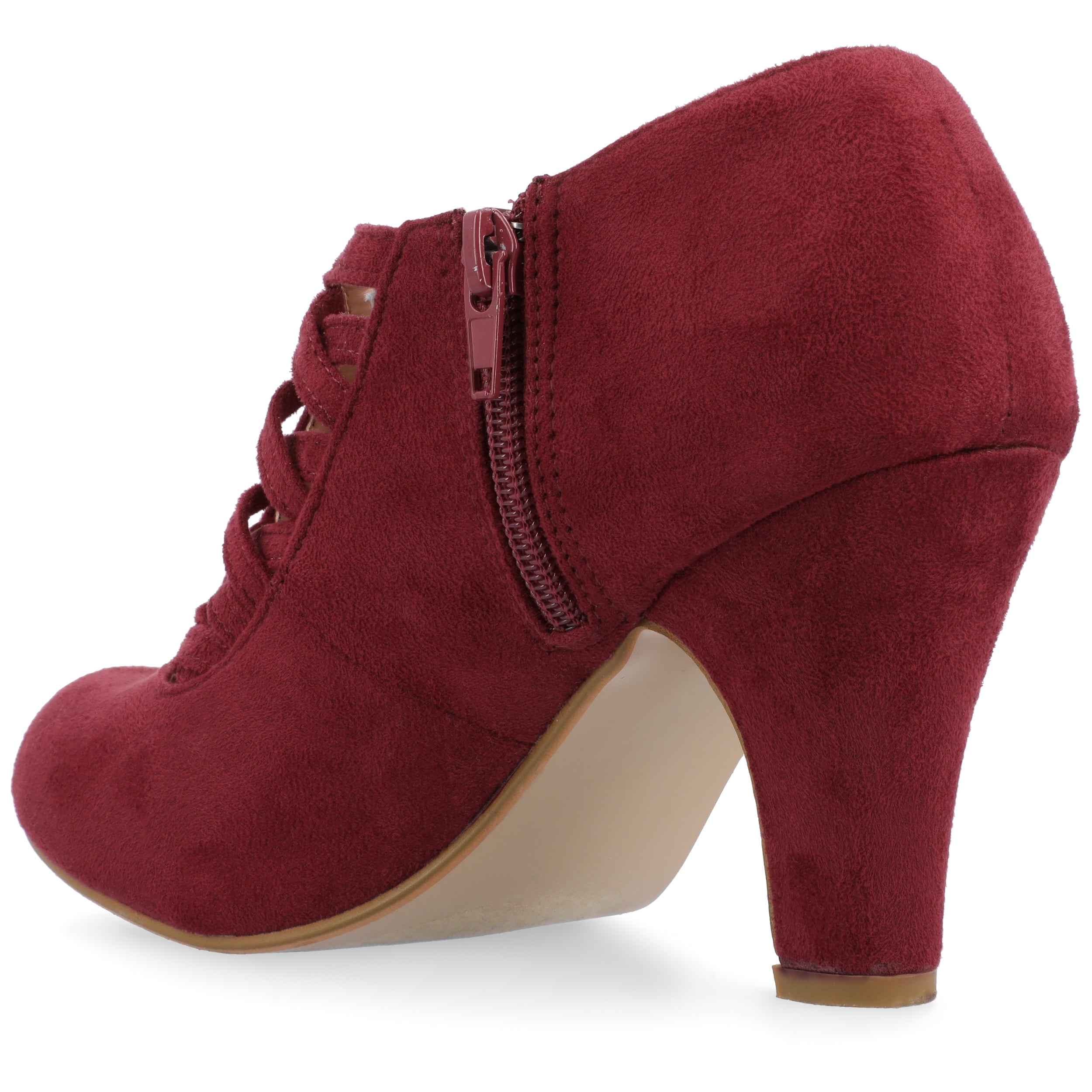 Journee Womens Piper Inside Zip Block Heel Booties, Widths Available