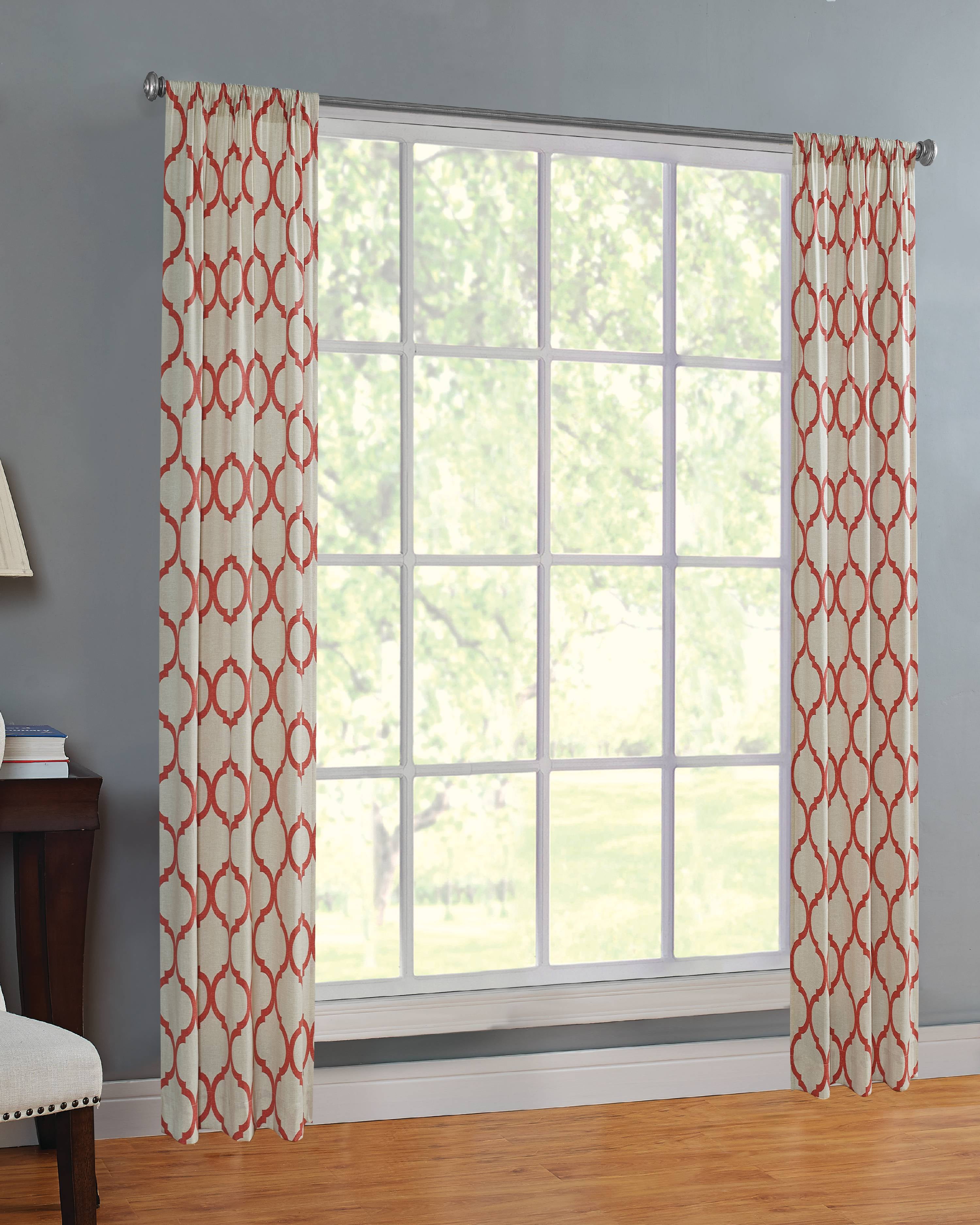 Mainstays Canvas Ironwork Curtain Panel