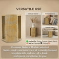 thumbnail image 6 of MDQMD 16"H Gold Side Accent Table,Bedroom Side Tables for Small Spaces with Natural Veining,Hexagonal End Table with Polished Finish,Marble Side Tables for Living Room, 6 of 8