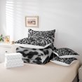 thumbnail image 6 of Homewish Cheetah Leopard Print 7pcs Bedding Comforter Set for Female Men,Black White Queen Bedding Sets Super Cozy,Jungle Animal Queen Sheet Sets,Ultra Soft Home Decor,Reversible, 6 of 8