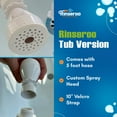 thumbnail image 6 of Rinseroo Slip-On Bathtub Faucet Sprayer Attachment. Ultra-Flex Dog Shower Hose Adapter Portable Hose Attachment with Sprayer Pet Showerhead Attach Tub Spout 5 Foot Hose. No Install for Speedy Washing, 6 of 9