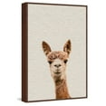 thumbnail image 3 of Llama Face VI' Floater Framed Painting Print on Canvas - Multi-color, 3 of 5