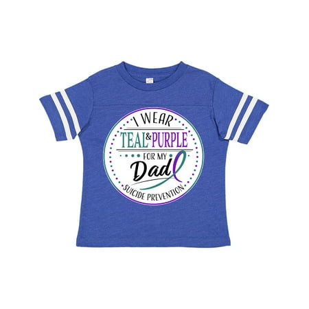 

Inktastic Suicide Prevention- I Wear Teal and Purple for My Dad Gift Toddler Boy or Toddler Girl T-Shirt