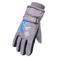 thumbnail image 2 of BRGZLK Kids Ski Gloves Riding Waterproof Snow Ski Gloves Warm Windproof Adjustable Outdoor Mittens for Boys Girls 5-9 Years Gray One Size, 2 of 3