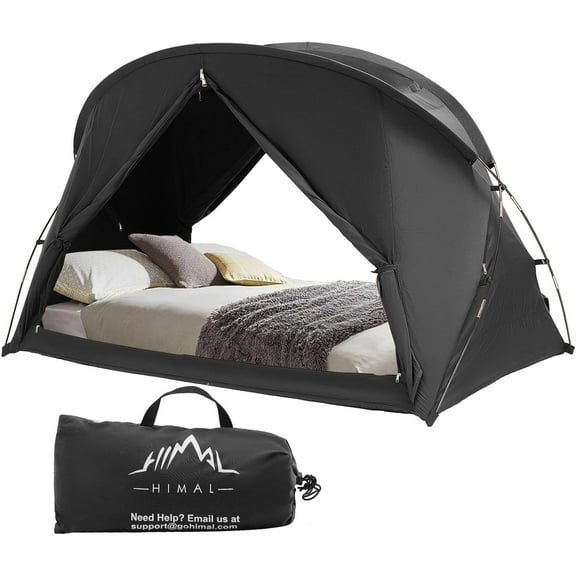 Bed Tent Canopy Full, Blackout Portable Sleep Tent Easy Setup, Breathable Mesh, Privacy Curtains for Adults, Ideal for Indoor