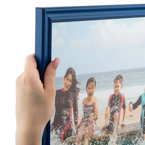 ArtToFrames 4x26 inch Blue Picture Frame, Blue Wood Poster Frame (4158)