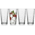 thumbnail image 4 of Glaver’s Wavy Ribbed Highball Glasses 17 Oz Tall Drinking Glasses for Cocktails & Juices, 4 Pack, 4 of 9