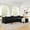 Black + Corduroy + 4 Seat, variant on 108'' Modular Sectional Sofa, L-Shape Chaise Boneless Cloud Couch, Sponge Compression Fold-Out Sofa Bed with Removable Backrest, No Assembly,Beige