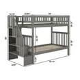 thumbnail image 6 of AFI Woodland Twin Over Twin Solid Wood Staircase Bunk Bed, Grey, 6 of 6