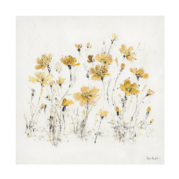 Trademark Fine Art 'Wildflowers III Yellow' Canvas Art by Lisa Audit