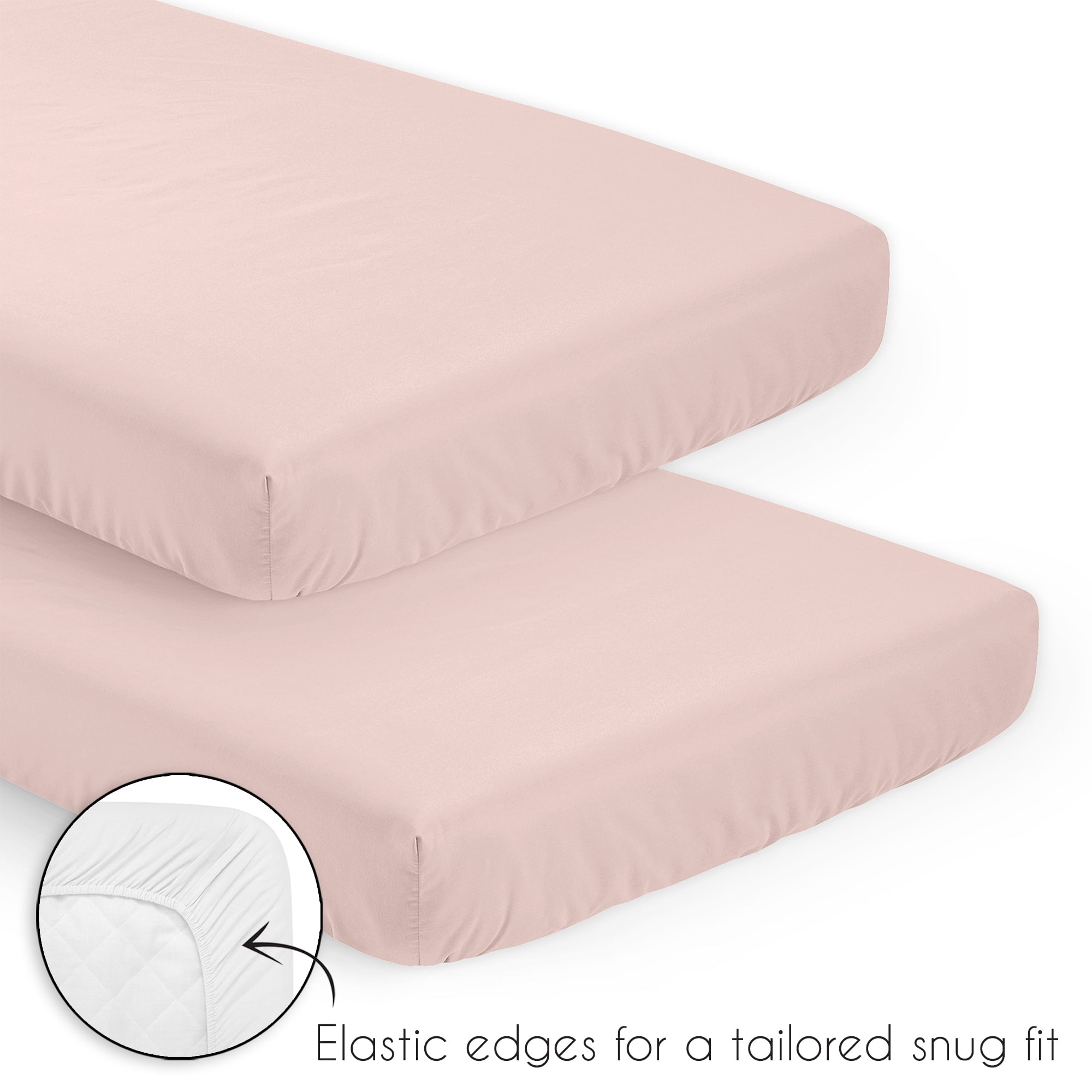 Sweet Jojo Designs Harper Blush Pink 3 Piece Mini Crib Bedding Set