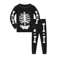 thumbnail image 2 of LIIPEE Halloween Graphic Pajamas For Girls Long Sleeve Tees And Pants Pajama Set 2 Piece Kids Autumn Comfortable Cute Everyday Sleepwear,6-7 Years, 2 of 4