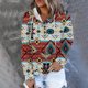 thumbnail image 1 of Pntutb Mujer Moda Casual Impreso Blusa de manga larga Impreso Pullover tops Sudaderas con capucha Pntutb Pntutb-557, 1 of 6