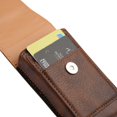 thumbnail image 3 of Luxmo Belt Holster for Samsung Galaxy A15 5G, Vertical PU Leather Phone Clip Pouch Carrying Wallet Case with Magnetic Closure and Card Slots - Brown, 3 of 9