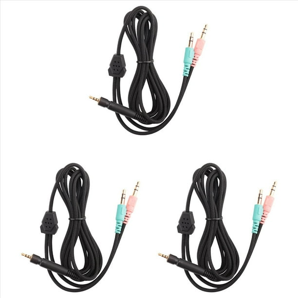 3X Cable de Repuesto para Auriculares G4ME ONE GAME ZERO 373D 350 / 500 / 600 (Medidores PC VersióN 2)