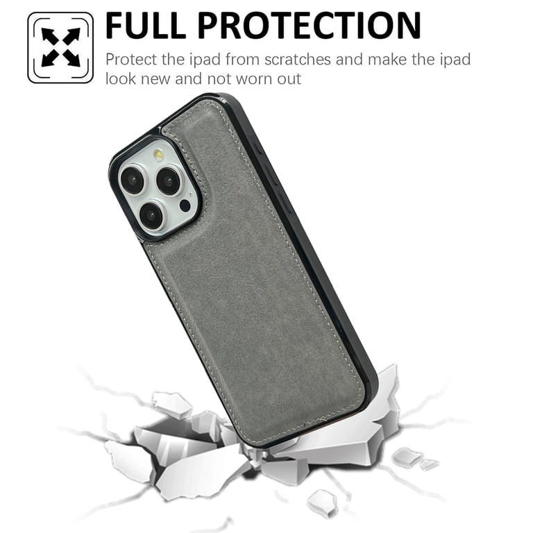 Allytechgroup Compatible with iPhone 13 Pro Max Case, PU Leather