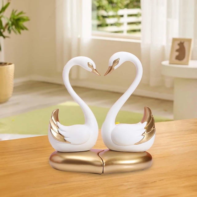 Figuras decorativas de cisnes para parejas, colección moderna, regalo del Día de San Valentín, estatuas de pareja para la entrada, decoración del