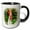 Black/White, variant on 3drose, Beautiful Red Cardinal on Fence Vignette, 11oz Two-tone Red Mug