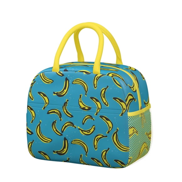 Sac à Lunch Tropical Banana Lover – Illustration de Fruit Jaune Doux Sac Isotherme Réutilisable pour le Travail et les Voyages