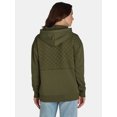thumbnail image 3 of Time and Tru Women's Quilted Hoodie with Long Sleeves, S-XXXL, 3 of 5