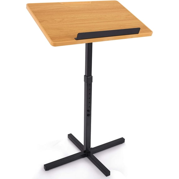 MY Height Adjustable Floor Lectern Podium Stand BLACK PLCTND44 i##e##s: Portable ^^ Steady Standing Design ^^ Teacher Speaker ^^ Lecture ^^ Classroom ^^ Presentation Stand ^^ Laptop Computer ^^ B